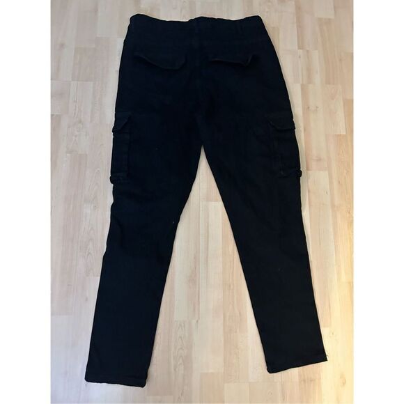 Mens Distressed Pants Techwear Streetwear Cargo Hip-Hop 36/29 - Picture 2 of 4